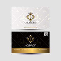 Business Card with Golden Pattern