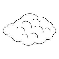 Small cloud icon, outline style