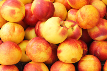 Nectarines in the market