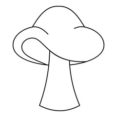 Small mushroom icon, outline style