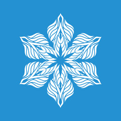 Big snowflake icon, simple style