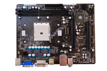 Fototapeta premium computer motherboard isolated on white background