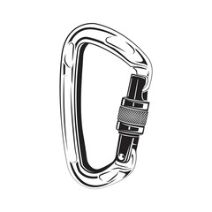 carabiners climbing monochrome