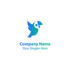 Obraz premium parrot logo design