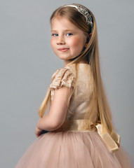 Young girl looks like a princess