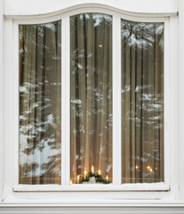 Window with lighting decoration