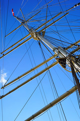 Mast eines Segelbootes