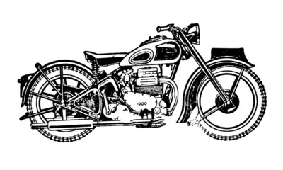 Vintage Motorbike Illustration