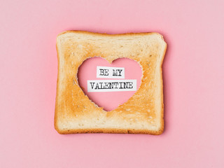 Be my valentine words in bread