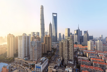 Fototapeta na wymiar Shanghai skyline and cityscape