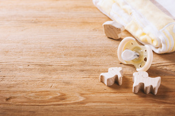 yellow baby pacifier