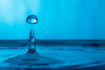 Fototapeta na wymiar water droplet splash in glass