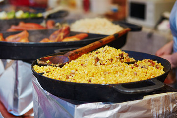 Pea with meat sold on Easter fair in Vilnius