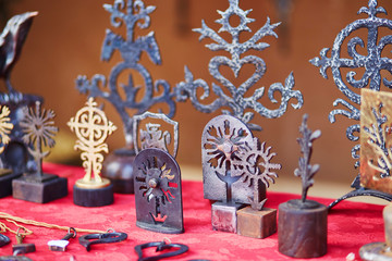 Metallic decorations sold on Easter fair in Vilnius