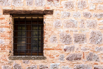 Fototapeta na wymiar Medieval wall window