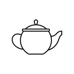 Line icon of tea pot