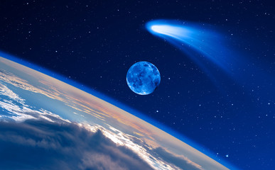 Comet on the space"Elements of this image furnished by NASA " © muratart