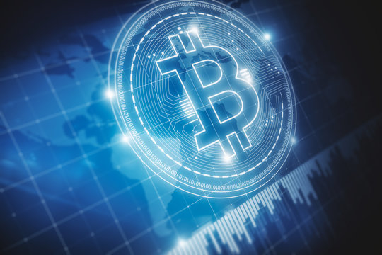 Financial bitcoin background