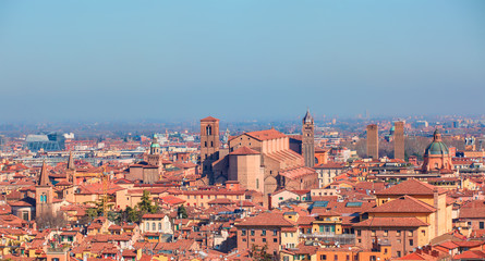 Panoramic view of Bologna, Italy