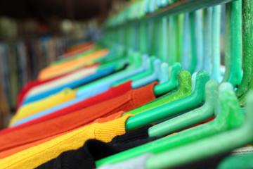 Obraz premium clothes hanger background