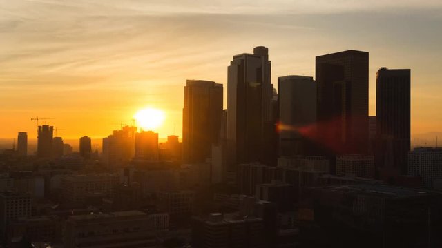Los Angeles Sunset with Lens Flare