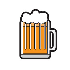 Isolated beer mug icon