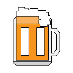 Pixelated beer mug