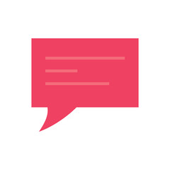 Chat icon. Dialog text