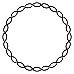 Vector Celtic national ornament frame interlaced tape.