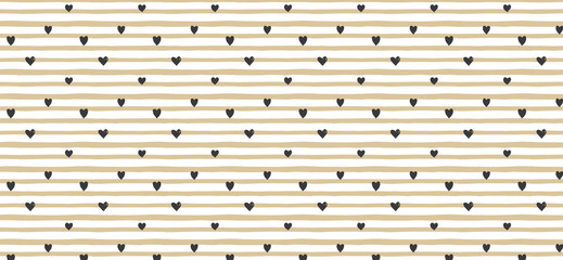 Background with heart seamless pattern, Valentine's day banner