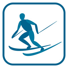 Alpine skier emblem.