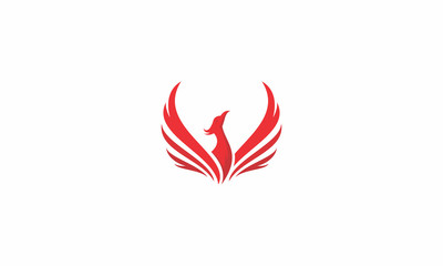 phoenix, bird, fire, fly, emblem symbol icon vector logo - 187906528