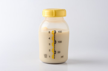 Bottle of mother breast milk