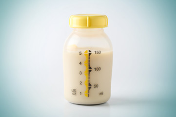 Bottle of mother breast milk
