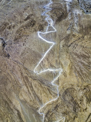 Masada - Aerial image of the ancient fortification in the Southern District of Israel