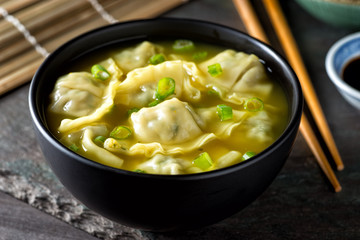 Wonton Soup with Scallions