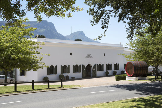 Constantia region Western Cape South Africa. December 2017. Sales and cellar at Groot Constantia Landgoed estate.