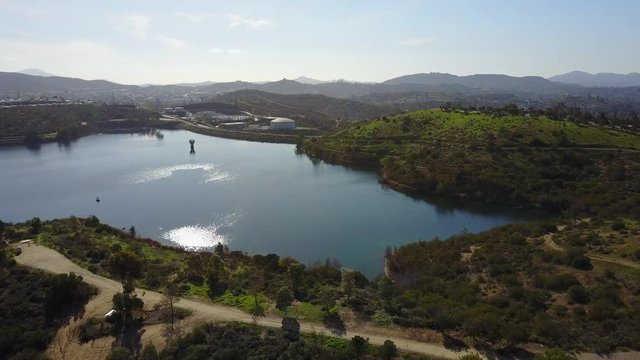 Lakeside, CA - Lake Jennings - Drone Video  Aerial Video of Lake Jennings is a water supply reservoir in San Diego County, California. It is located in the Cuyamaca Mountains.