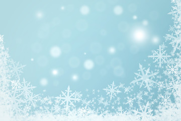 Naklejka na ściany i meble Winter background with snowflakes