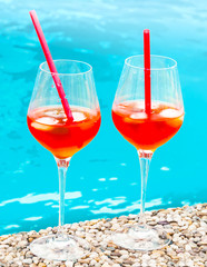 Aperol Spritz - traditional Italian aperitif coctail