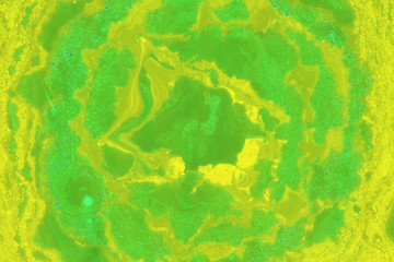 Suminagashi marble texture hand painted with lime ink. Digital paper 120 performed in traditional japanese suminagashi floating ink technique. Valuable liquid abstract background.