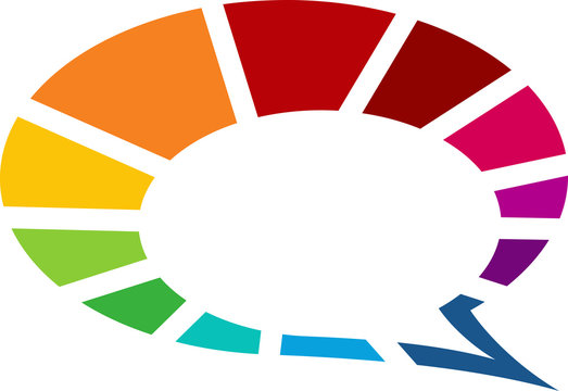 Bulle de dialogue color&eacute;e