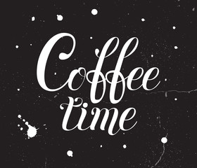 Coffee time hand drawn lettering