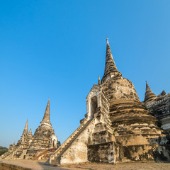 Fototapeta premium Wat Phra Si Sanphet Temple in Ayutthaya Historical Park, Thailand