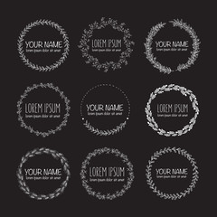 Vector collection of hand drawn logo templates