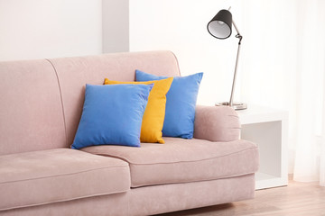 Cozy sofa in modern room