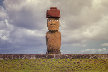 Ahu Tahai is one of three restored ahu in the Tahai ceremonial complex on Easter Island (Chile)