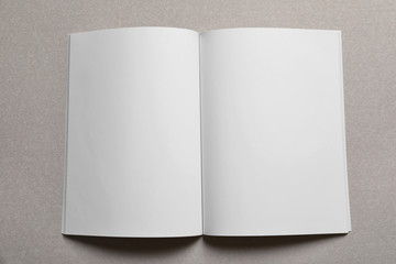 Mock up of brochure on light background