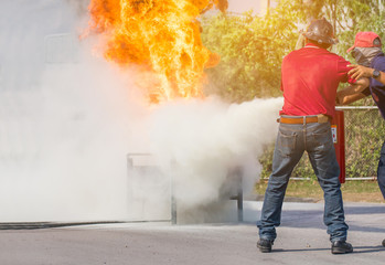 Firefighter training, The Employees Annual training Fire fighting with gas and flame