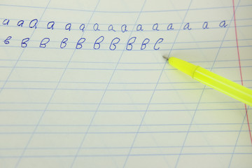Note-book with children school execise